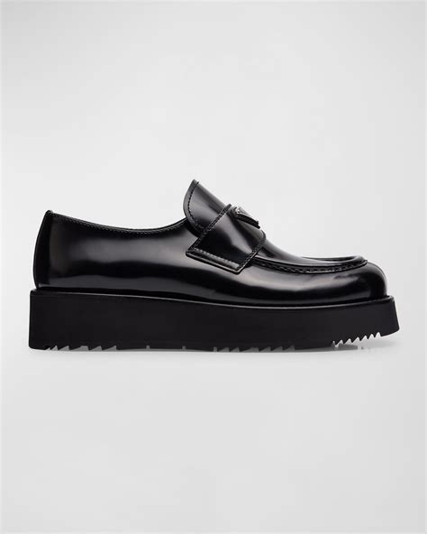 prada flatform loafers|prada pointed loafers.